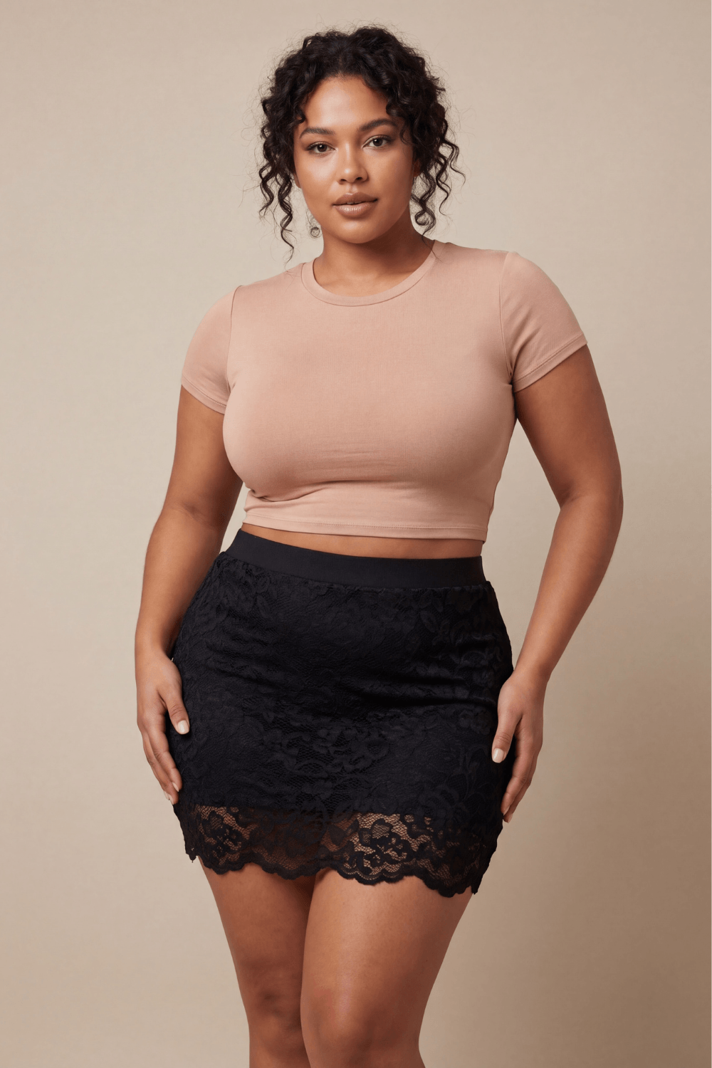 Jupe courte noire Camélia – Image 4