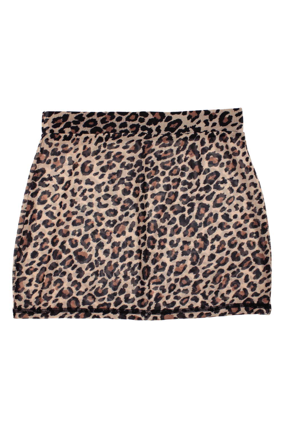 Jupe en résille transparente imprimé léopard Clara – Image 14