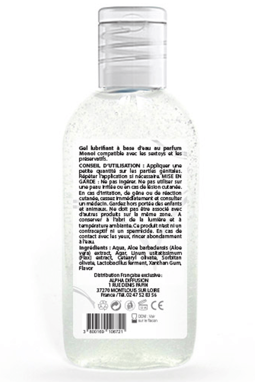 Lubrifiant à base d'eau 100% naturel Monoï 90 ml – Image 3
