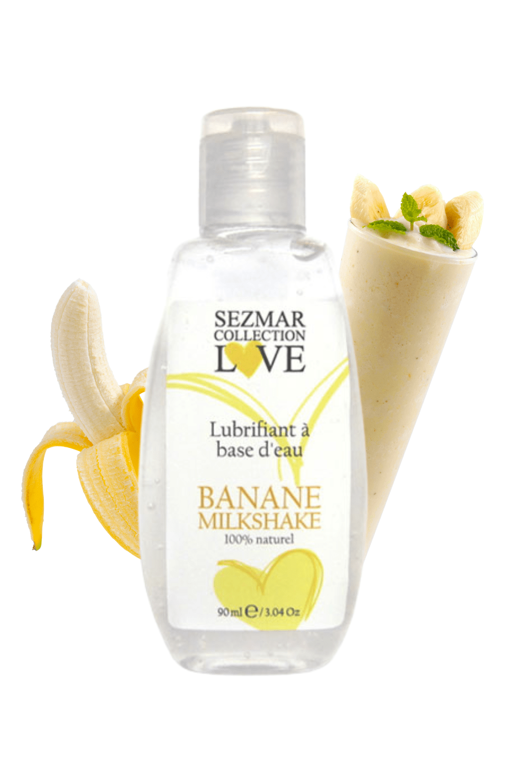 Lubrifiant à base d'eau 100% naturel Banane Milkshake 90 ml – Image 2