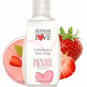 Lubrifiant à base d'eau 100% naturel Mousse fraise 90 ml