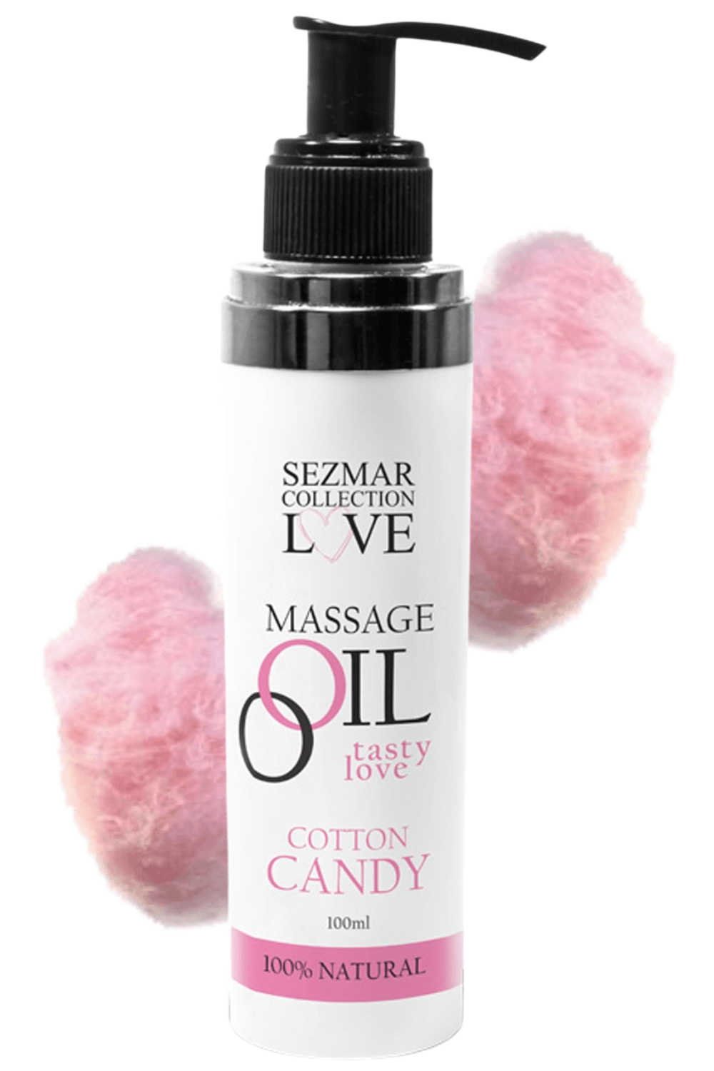 Huile de massage comestible Barbe à papa 100ml 100% naturelle – Image 2