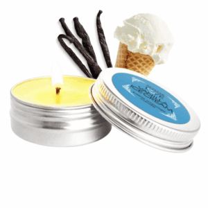 Mini Bougie de massage glace vanille 30ml 100% naturelle