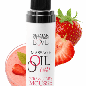 Huile de massage comestible mousse de fraise 100ml 100% naturelle