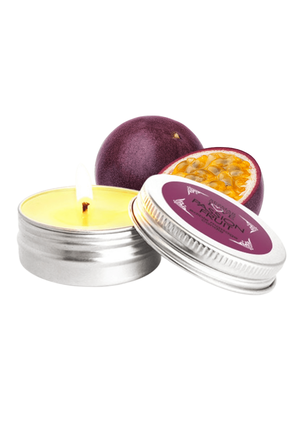 Mini Bougie de massage fruit de la passion 30ml 100% naturelle – Image 2