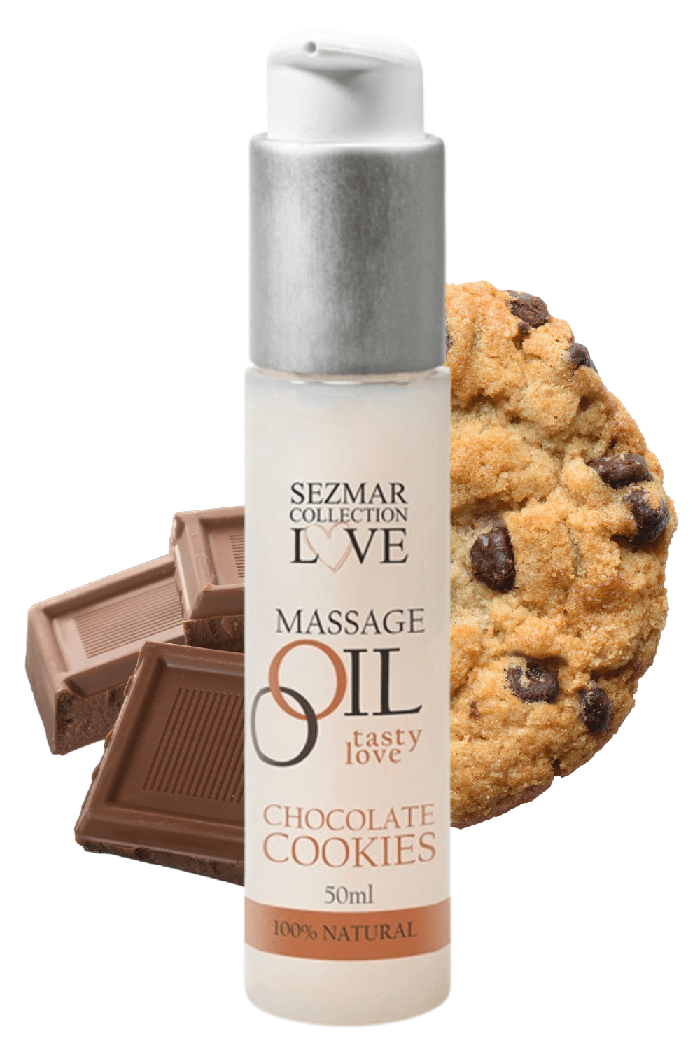 Huile de massage comestible cookie chocolat 50ml – Image 3