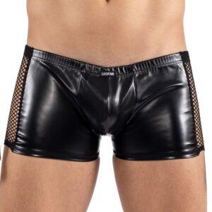 Boxer noir Black Desire en simili cuir
