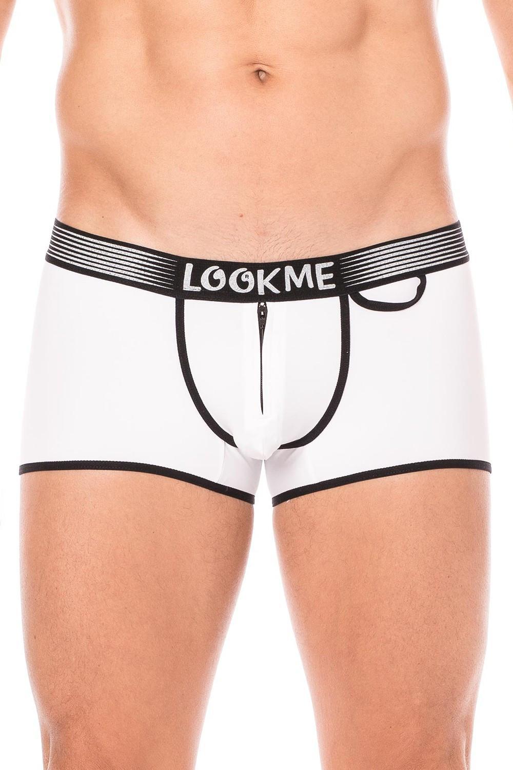 Mini-Pants blanc échancré avec zip