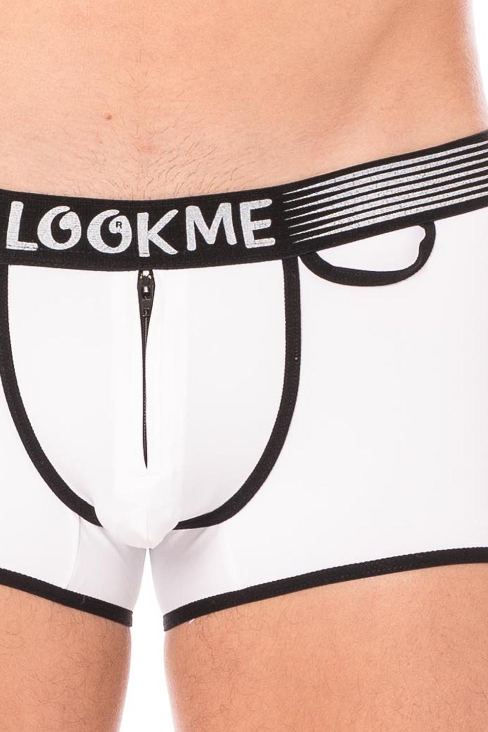 Mini-Pants blanc échancré avec zip – Image 4