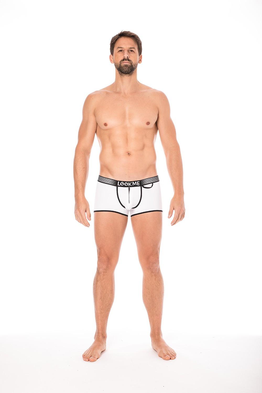 Mini-Pants blanc échancré avec zip – Image 5
