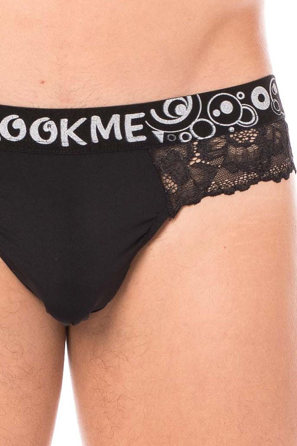 String noir en dentelle délicate – Image 4
