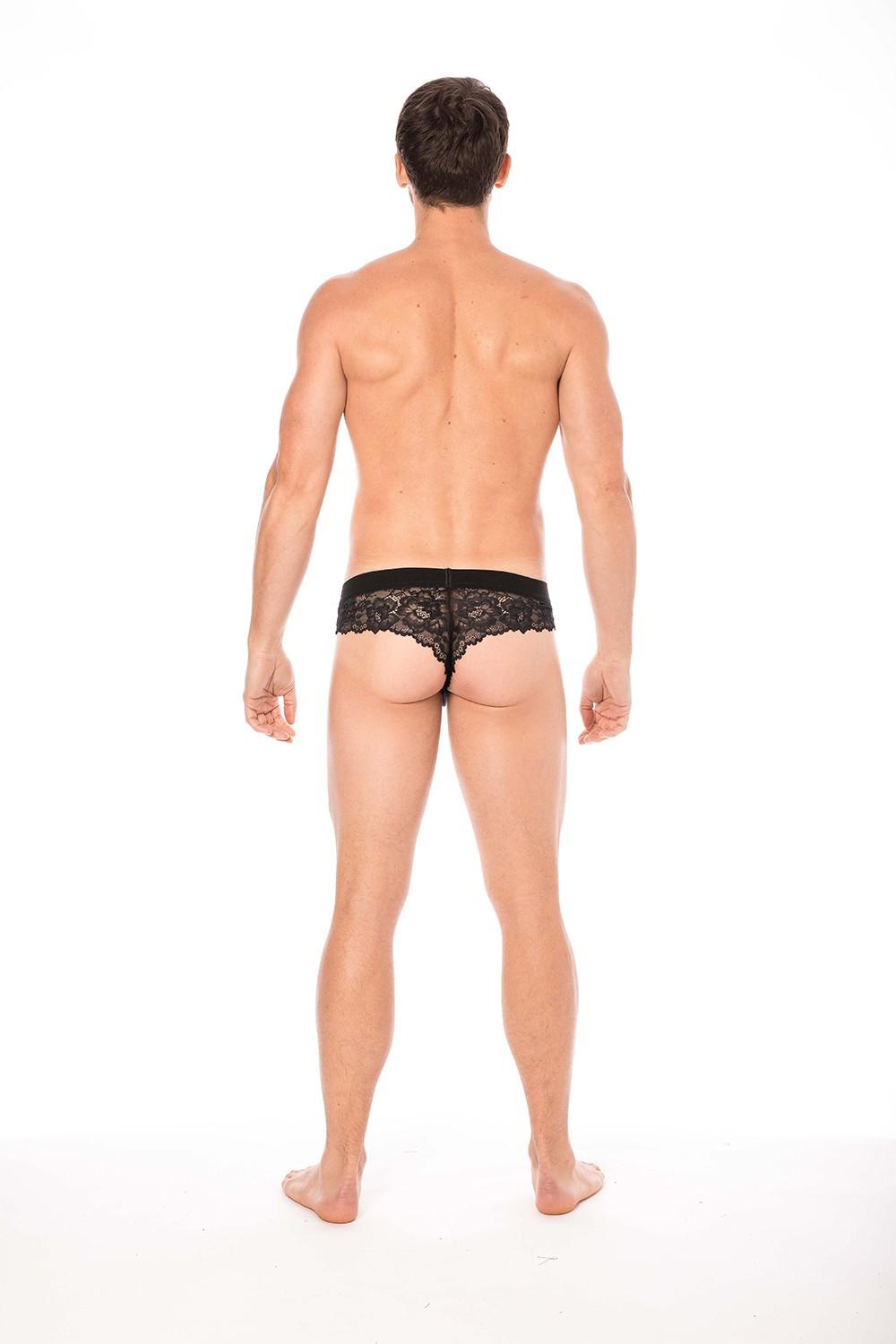 String noir en dentelle délicate – Image 6