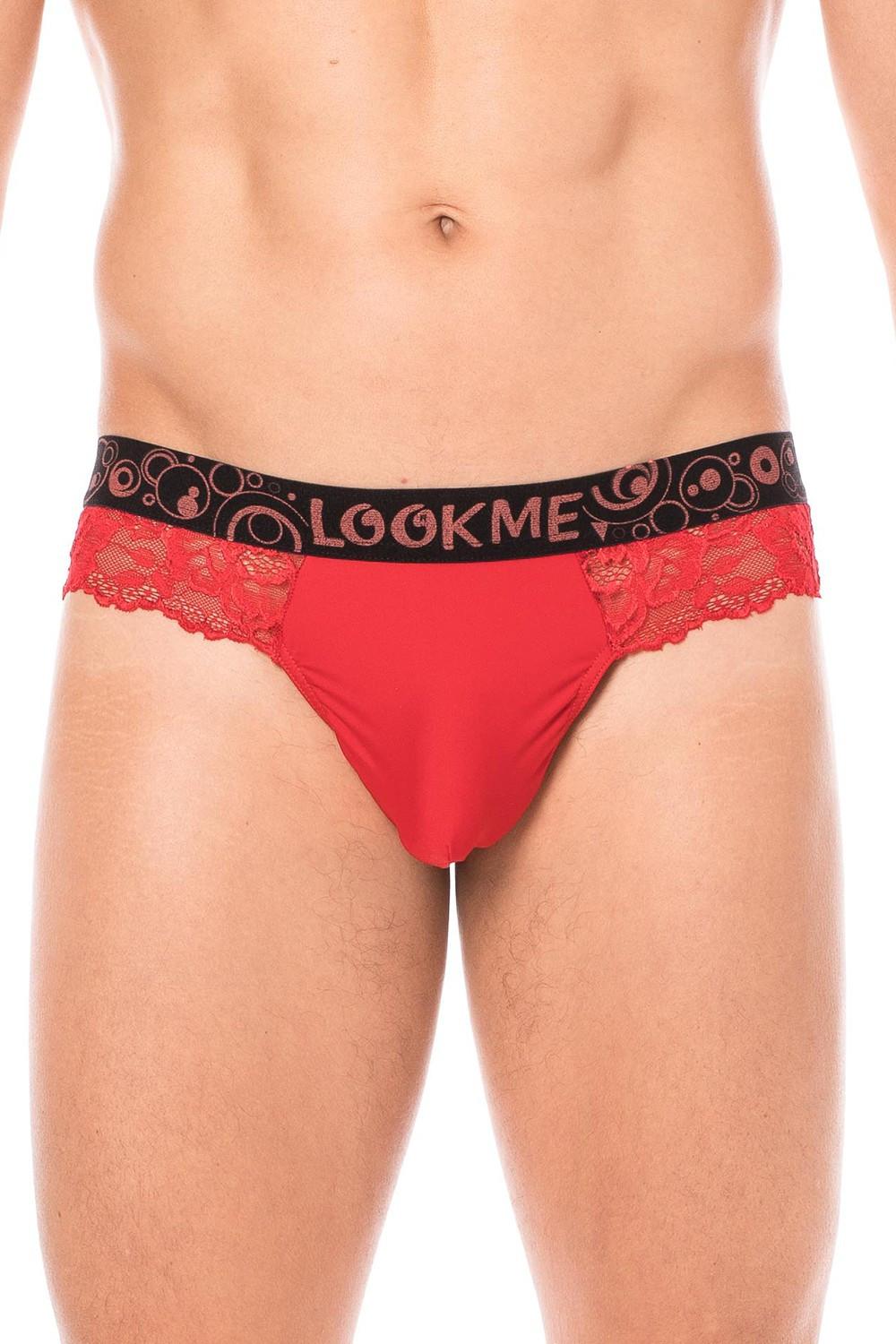 String rouge en dentelle délicate – Image 2