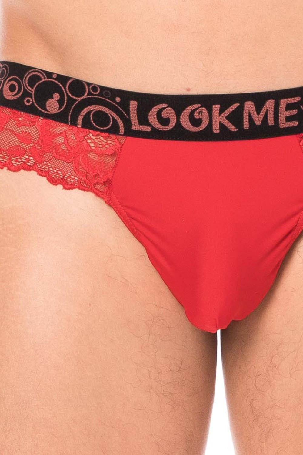 String rouge en dentelle délicate – Image 4