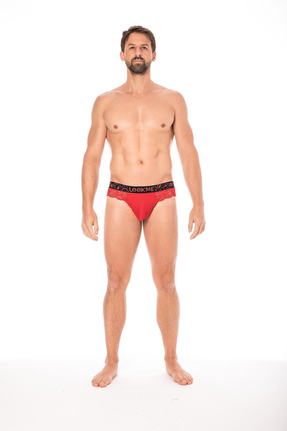 String rouge en dentelle délicate – Image 5