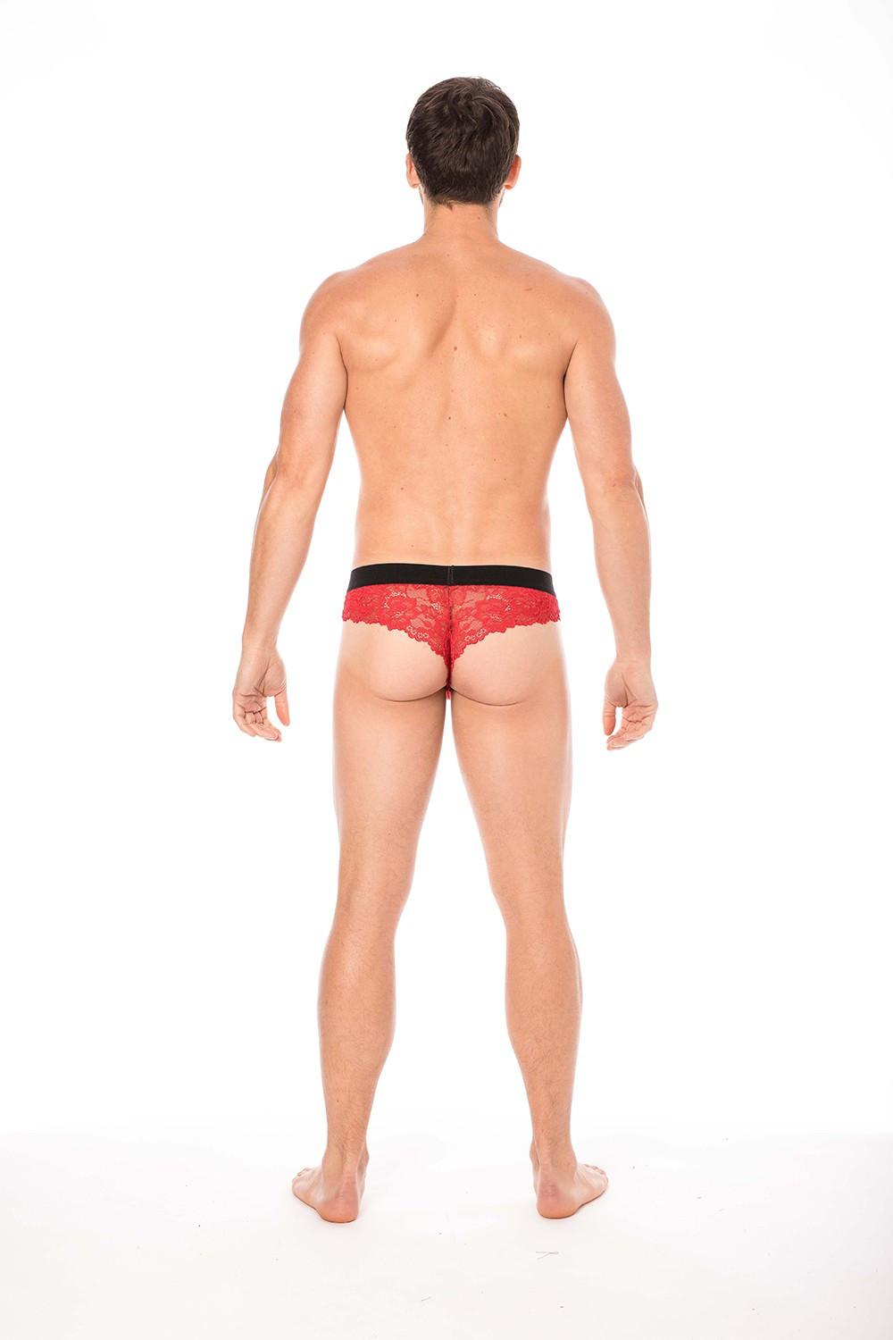 String rouge en dentelle délicate – Image 6
