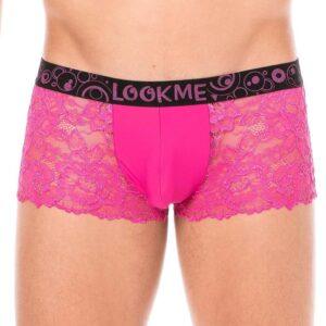 Boxer magenta en dentelle délicate