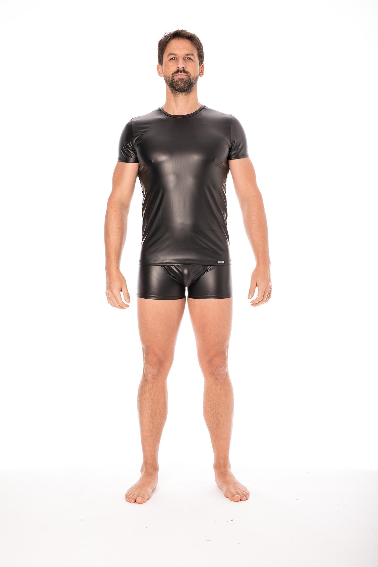 T-shirt simili cuir noir – Image 5