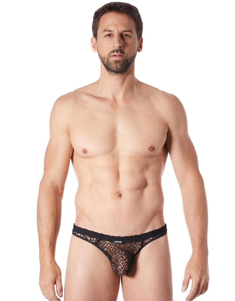 String noir sexy filet irrégulier fétichiste – Image 5