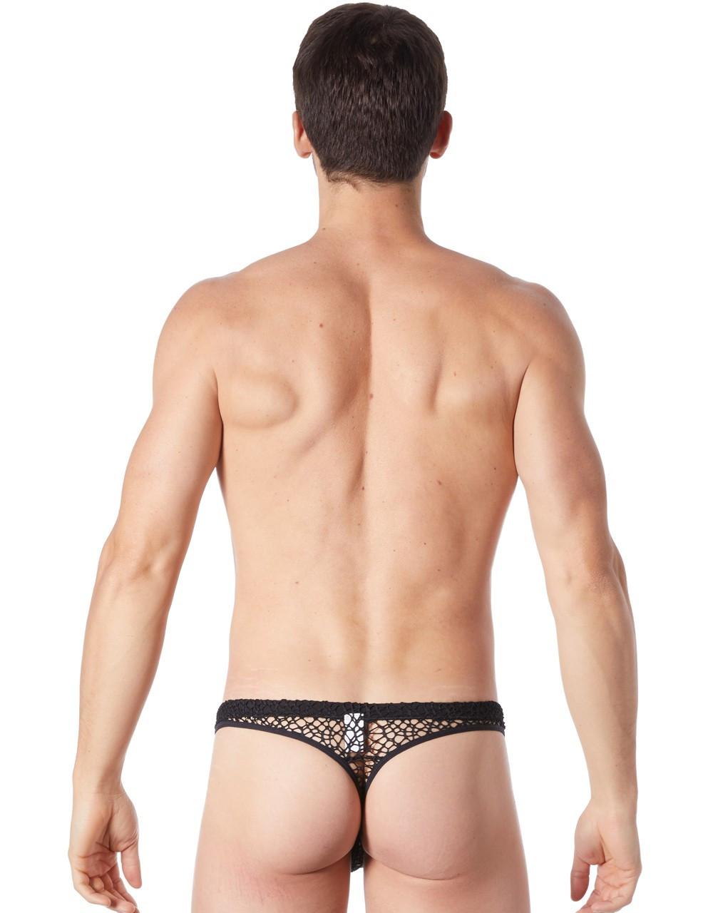 String noir sexy filet irrégulier fétichiste – Image 6