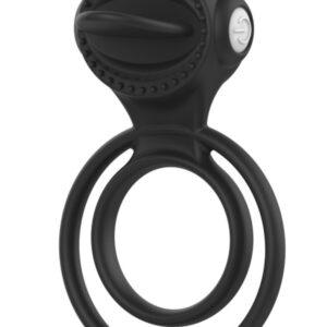 Anneau vibrant 1 seul mode de vibration très extensible noir Pocket Pleasure 1 dosette de lubrifiant