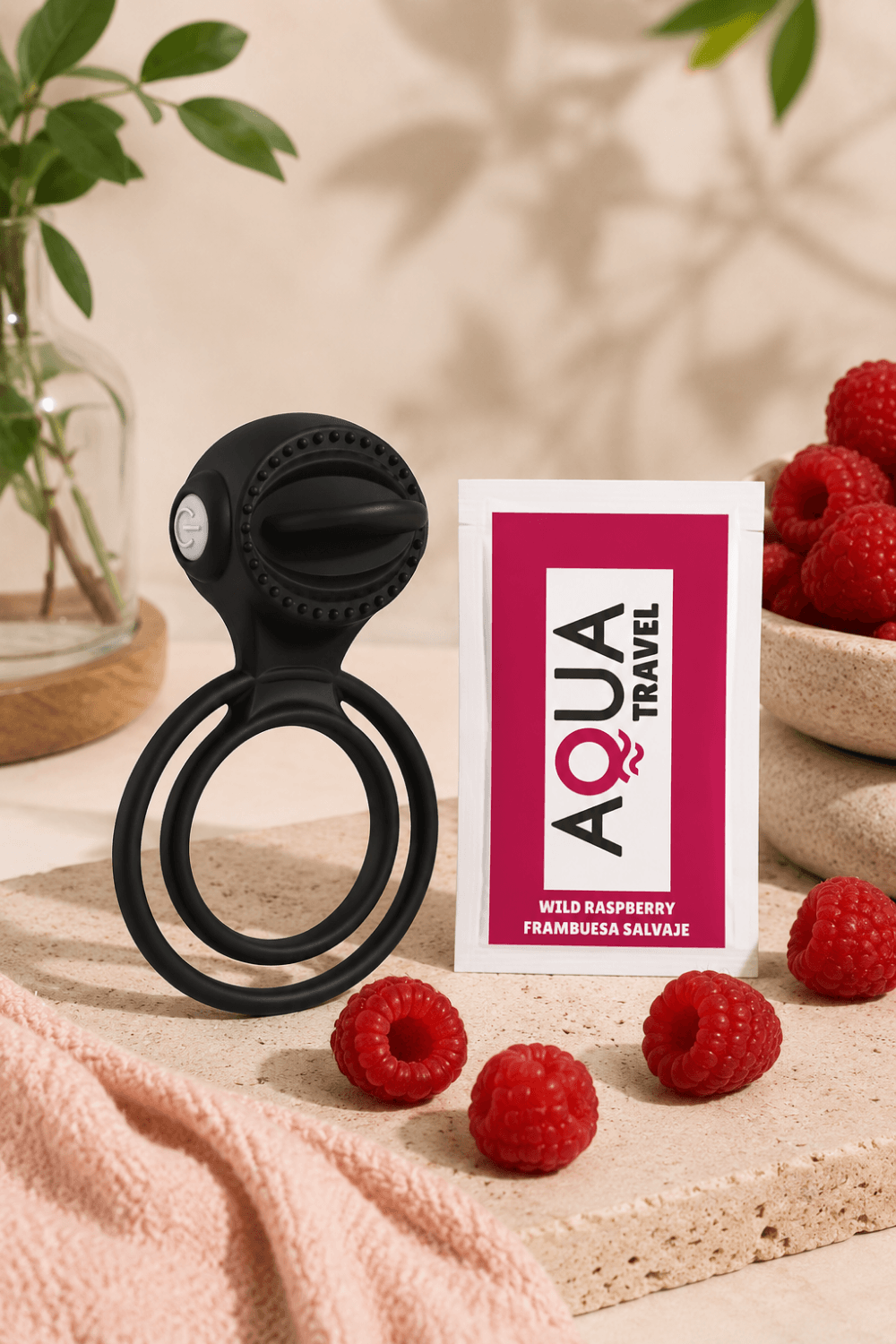 Anneau vibrant 1 seul mode de vibration très extensible noir Pocket Pleasure 1 dosette de lubrifiant – Image 5