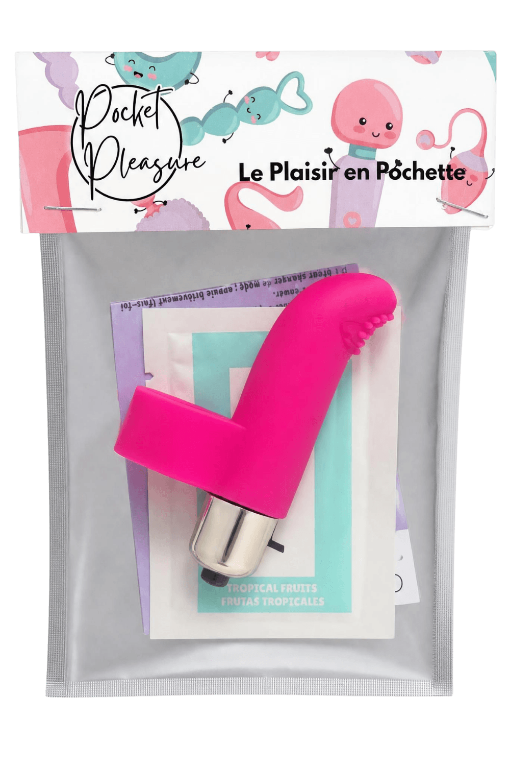 Doigt Chinois Vibrant Picots Rose 1 dosette de lubrifiant — Pocket Pleasure – Image 3