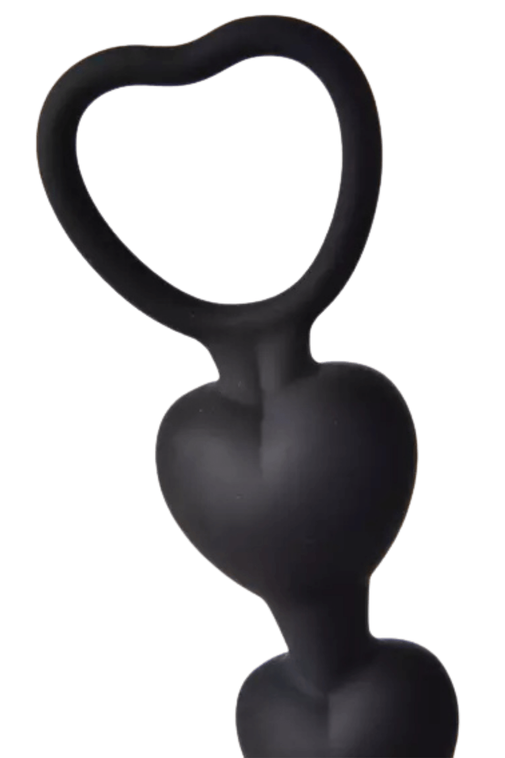 Chapelet Anal Cœur Silicone Noir 1 dosette de lubrifiant — Pocket Pleasure – Image 5