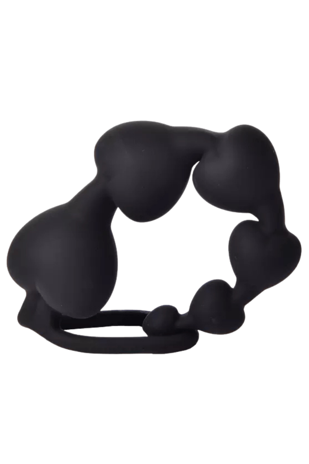 Chapelet Anal Cœur Silicone Noir 1 dosette de lubrifiant — Pocket Pleasure – Image 6