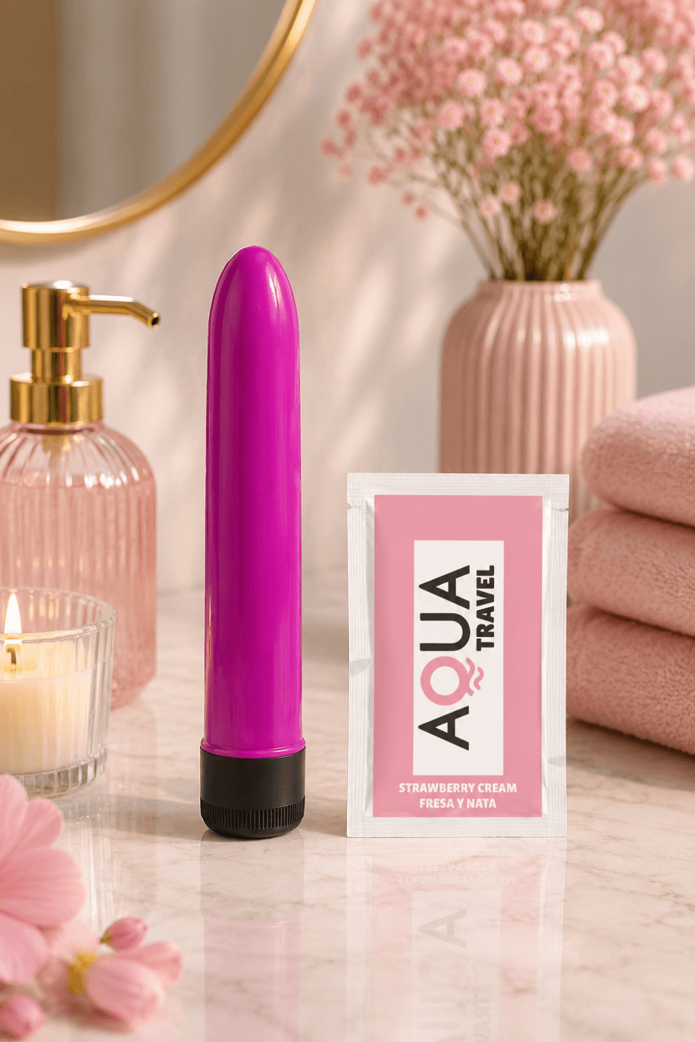 Vibromasseur Classique Violet 1 dosette de lubrifiant — Pocket Pleasure – Image 5
