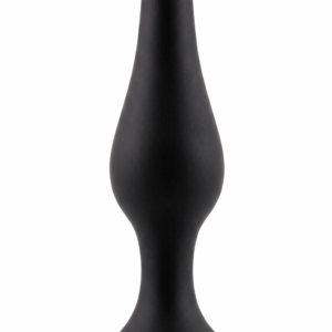 Plug Anal Noir en Silicone XL avec Ventouse Taille XL 15 cm Pocket Pleasure 1 dosette de lubrifiant