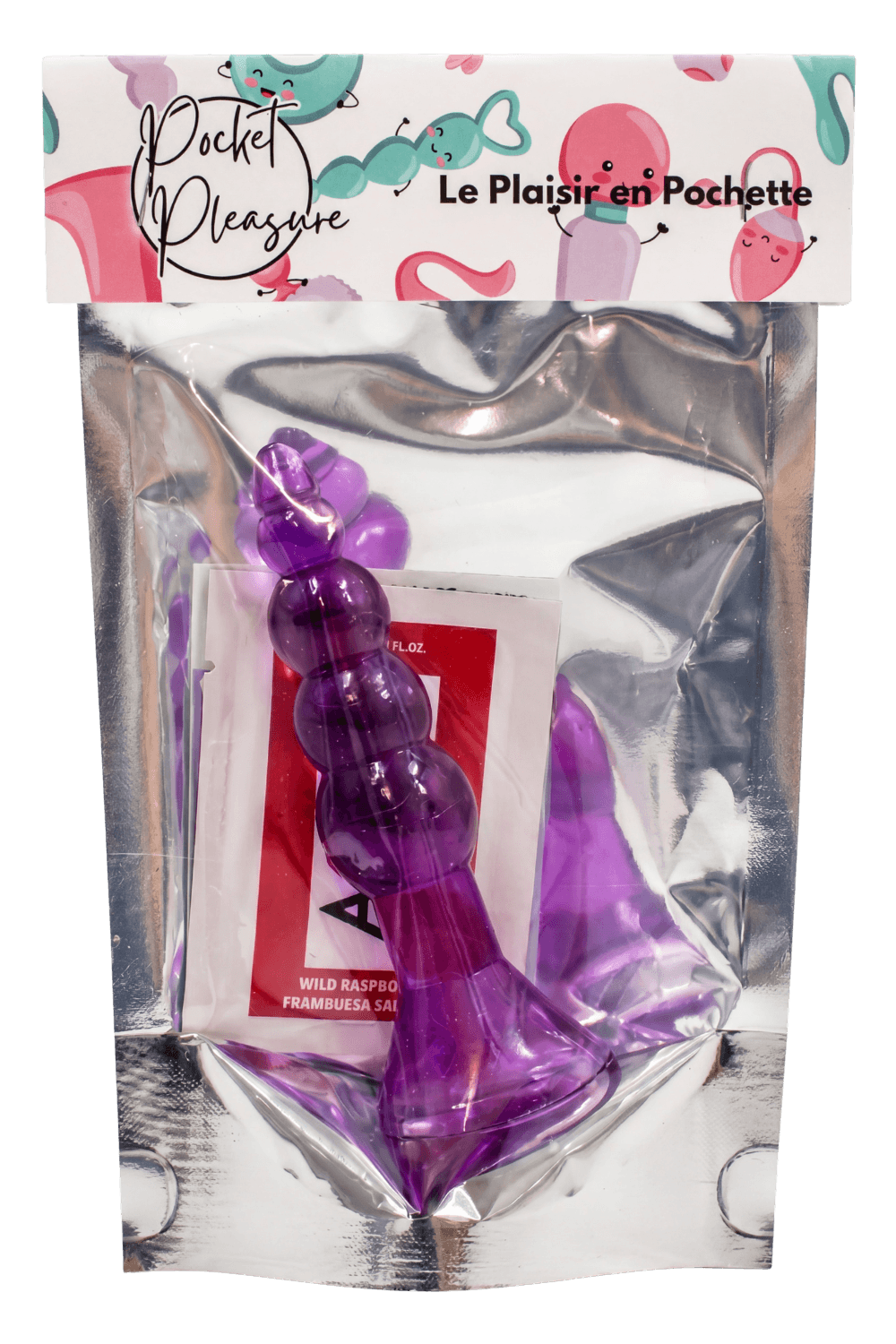 Plug Anal Ventouse Boules Jelly 11 cm Pocket Pleasure 1 dosette lubrifiant – Image 3