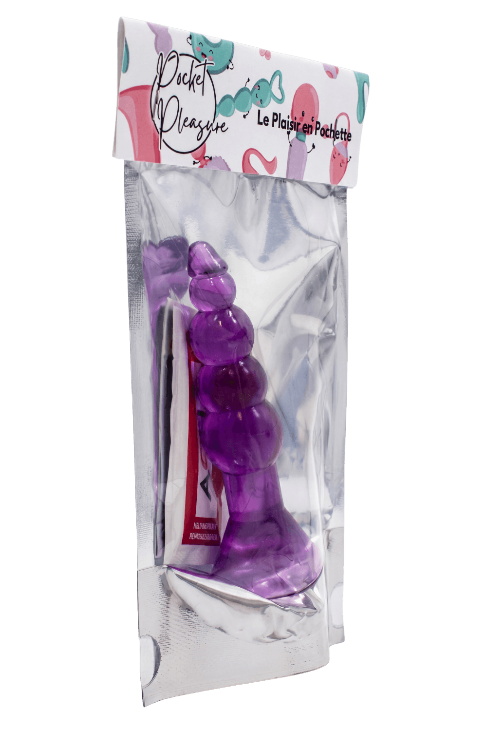 Plug Anal Ventouse Boules Jelly 11 cm Pocket Pleasure 1 dosette lubrifiant – Image 5
