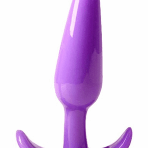 Plug anal violet souple base évasée Pocket Pleasure 1 dosette de lubrifiant
