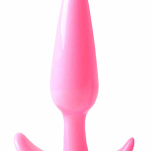 Plug anal rose souple base évasée Pocket Pleasure 1 dosette lubrifiant