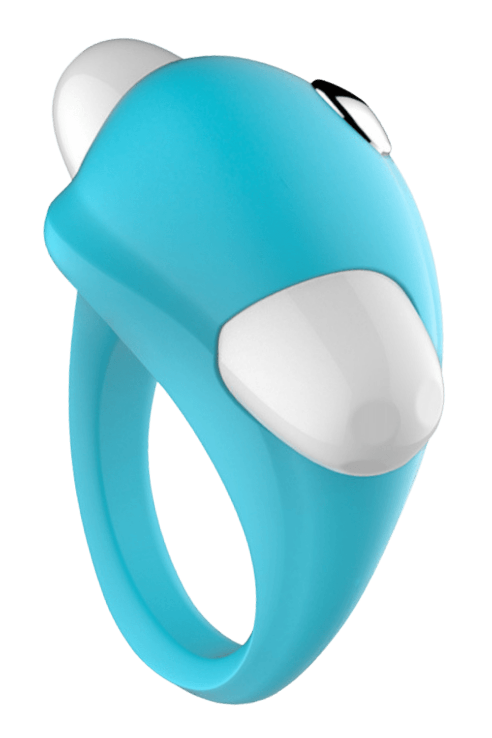 Cockring Vibrant Dauphin Bleu 1 dosette de lubrifiant — Pocket Pleasure