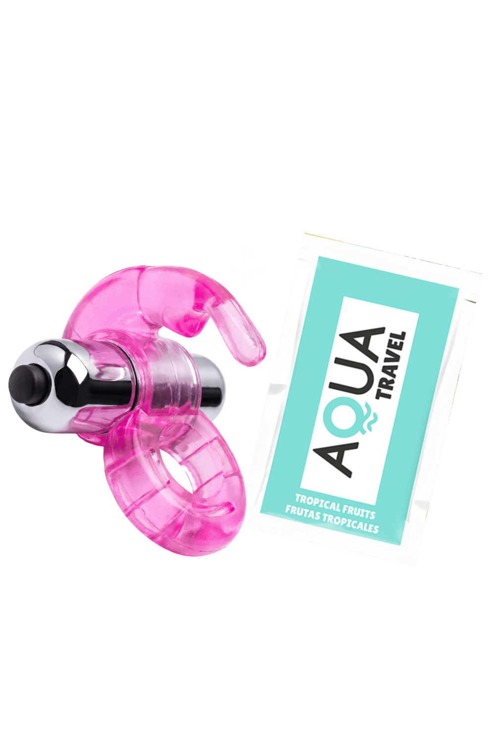 Anneau Vibrant Lapin Rose 1 dosette lubrifiant — Pocket Pleasure