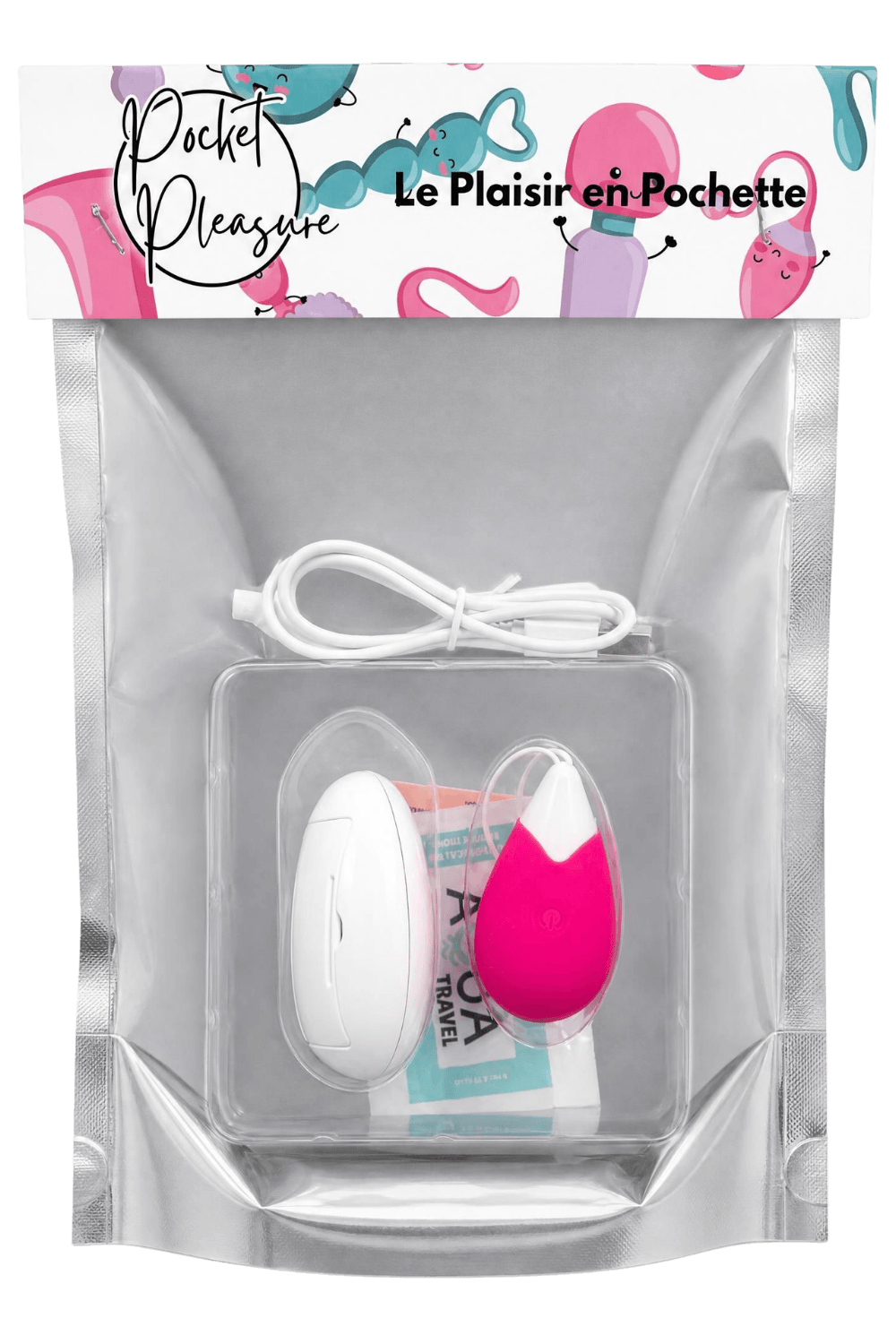 Œuf Vibrant Télécommandé 10 Modes Fuchsia 1 dosette de lubrifiant — Pocket Pleasure