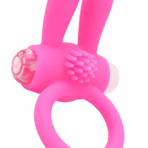 Anneau Vibrant Rabbit Rose Silicone 1 dosette de lubrifiant — Pocket Pleasure