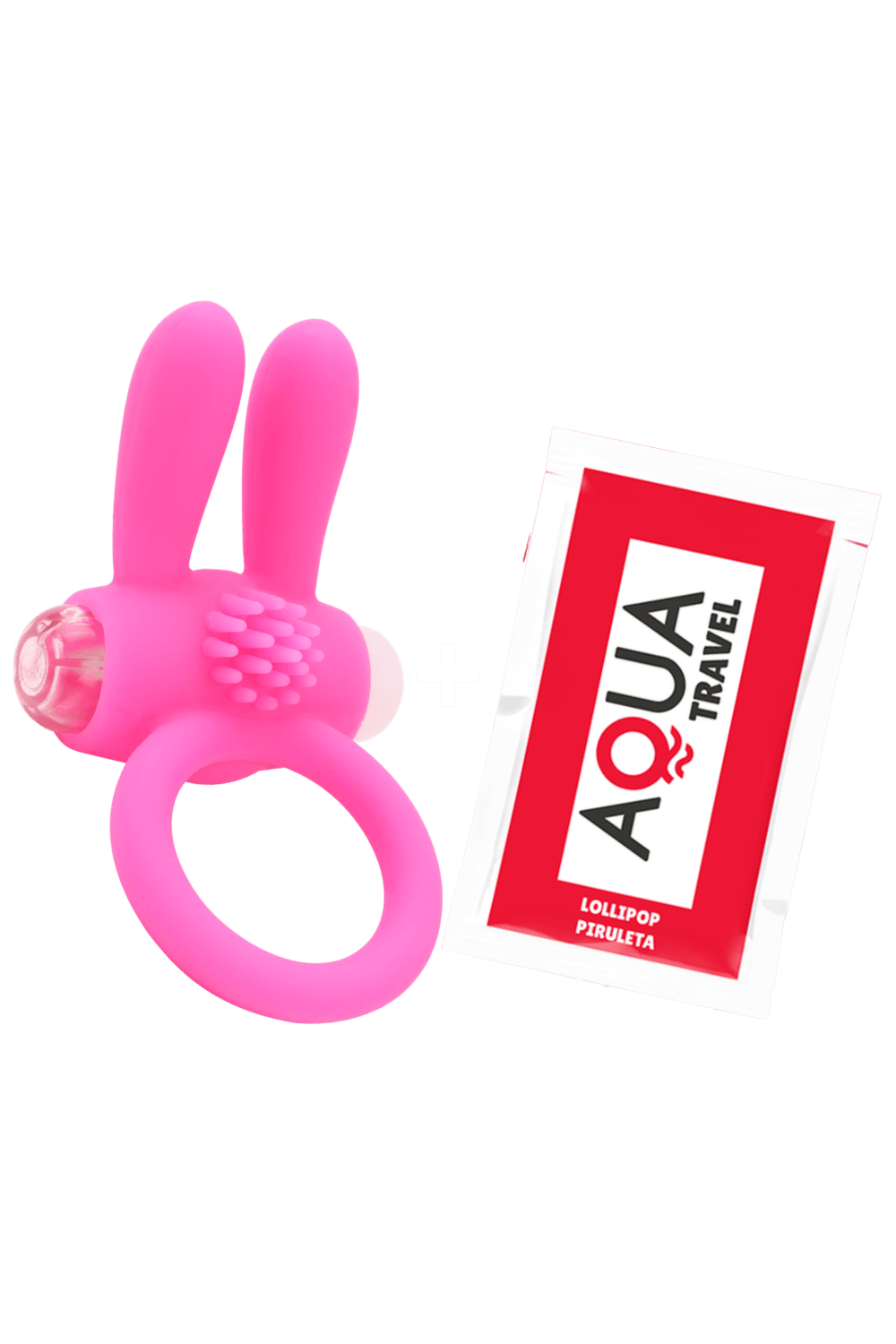 Anneau Vibrant Rabbit Rose Silicone 1 dosette de lubrifiant — Pocket Pleasure