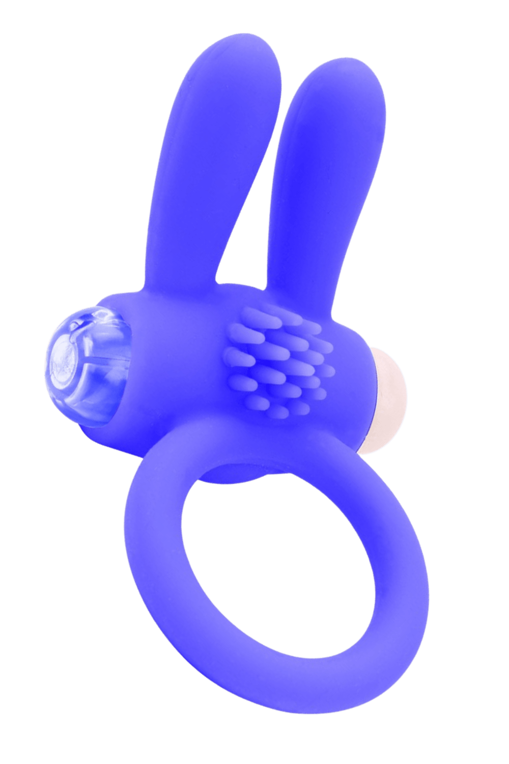 Anneau Vibrant Rabbit Bleu Silicone 1 dosette de lubrifiant — Pocket Pleasure