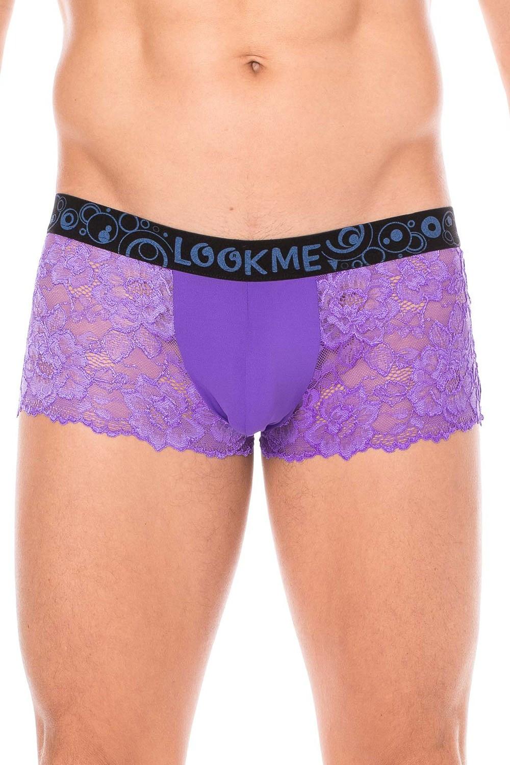Boxer violet en dentelle délicate – Image 2