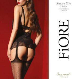 Amore Mio Bas jarretelles 20 DEN - Noir - Qualité premium