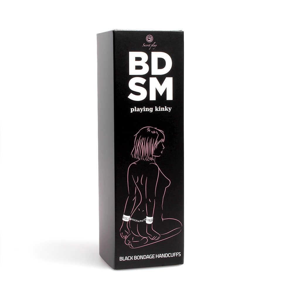 Menottes de bondage noires – Secret play – BDSM collection