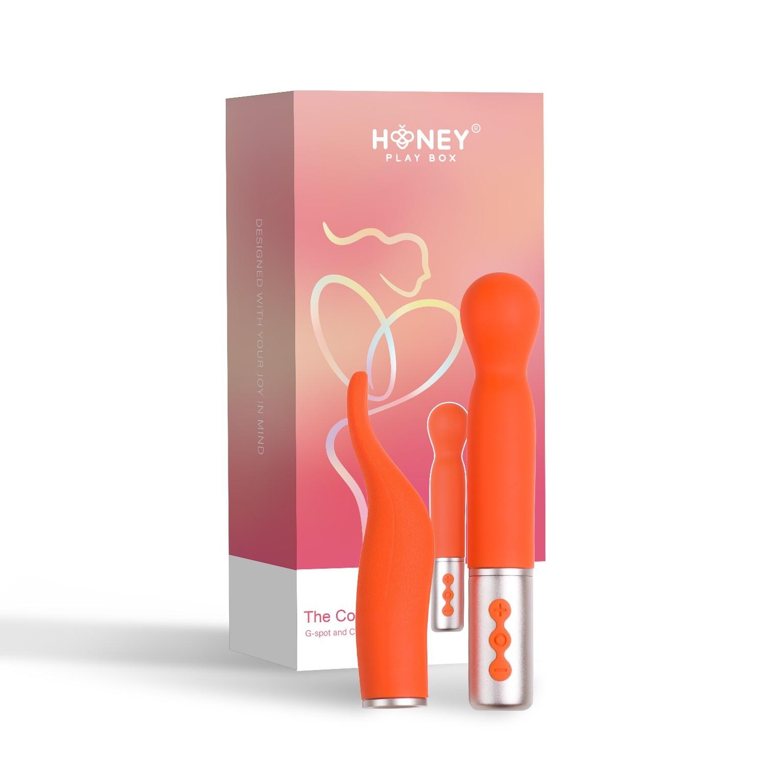 Partschinite – The naughty collection – Vibromasseur à tête interchangeable Orange