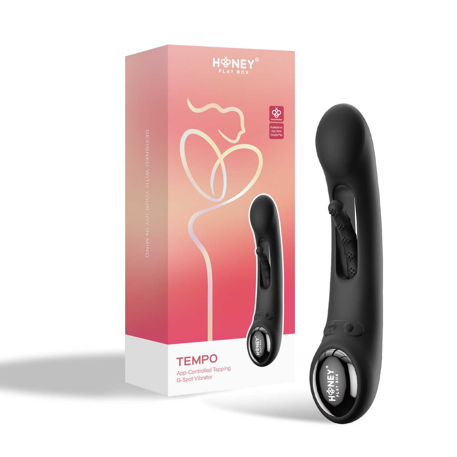 Tempo vibromasseur G-spot avec capteurs de pression et application Noir – Image 2