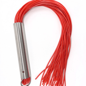 Martinet homme rouge manche métal lanières en PVC