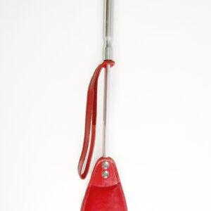Cravache Métal Courte mèche Large Rouge