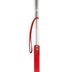 Cravache Métal Courte mèche Longue Rouge