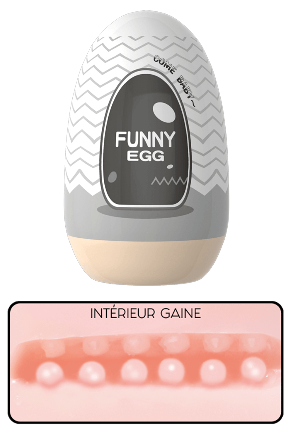 Gaine Masturbatrice Réutilisable FUNNY EGG – Design Réaliste Anus – Image 4
